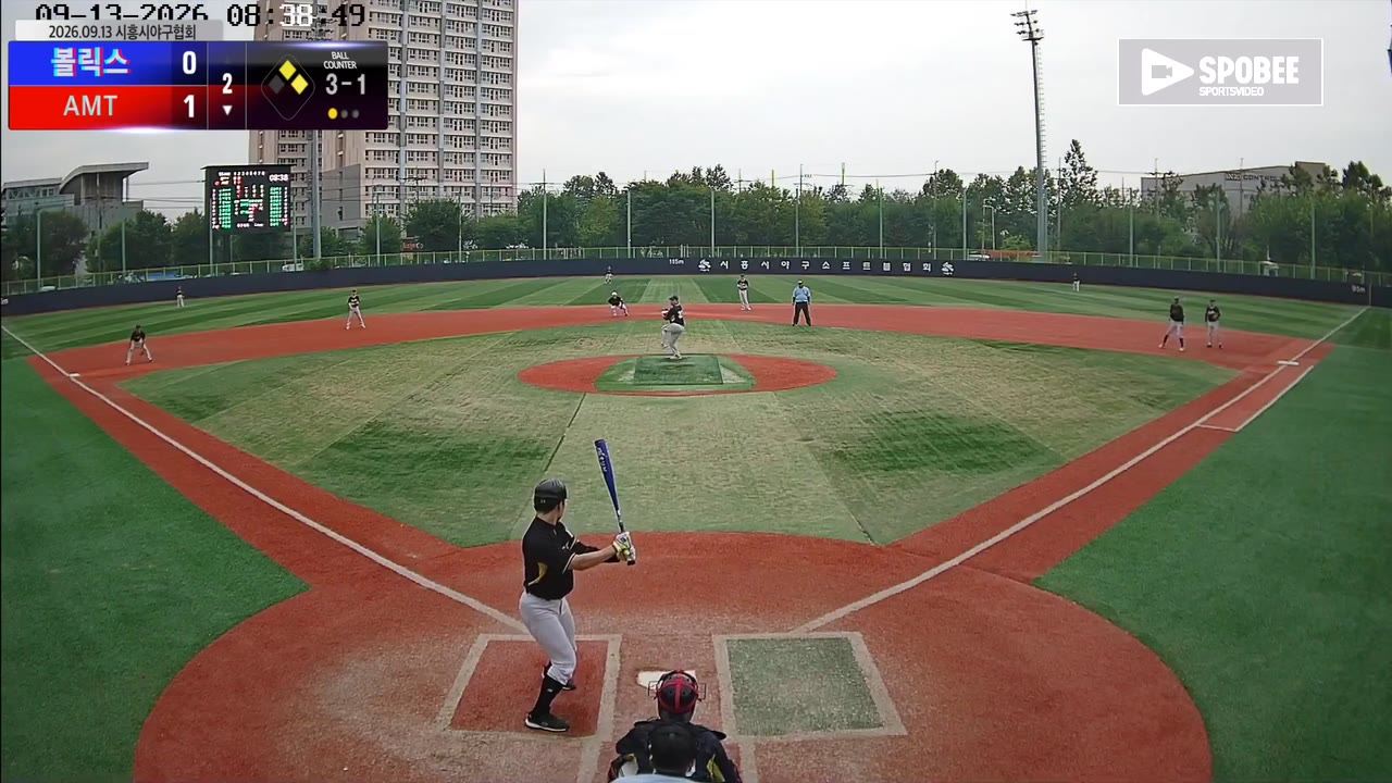 류원석(5번, AMT) 볼넷 클립 | vs 볼릭스 | 9/13 (소망야구장)