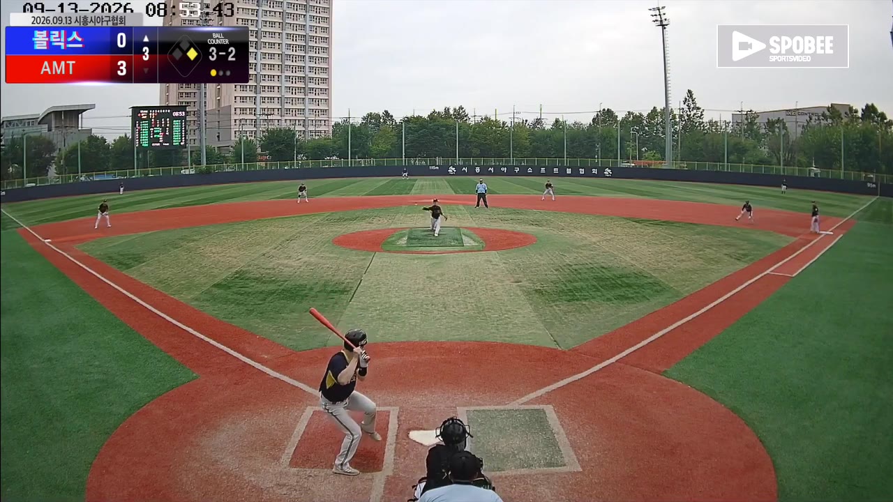 이명재(16번, 볼릭스) 1루타 클립 | vs AMT | 9/13 (소망야구장)