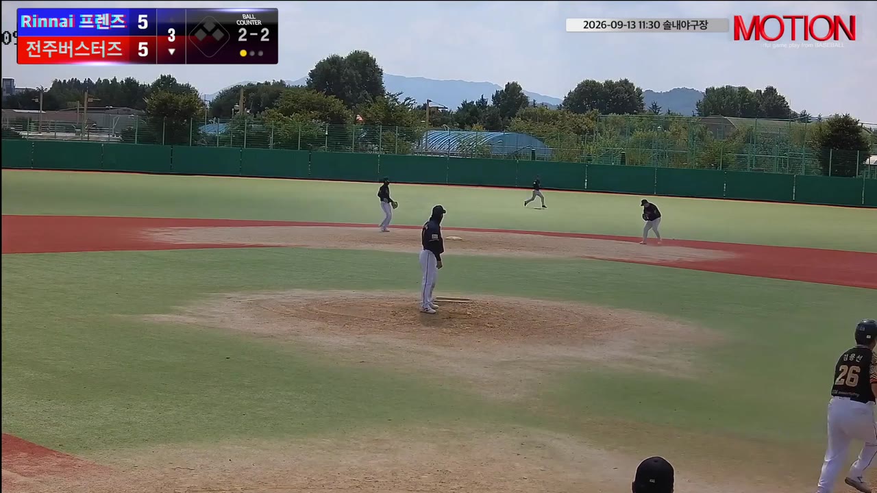 김용선(26번, 전주버스터즈) 실책 클립 | vs Rinnai 프렌즈 | 9/13 (솔내야구장)