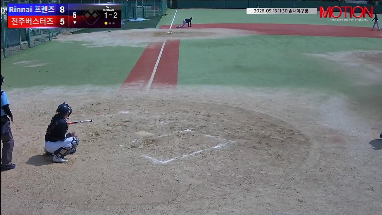 김용옥(34번, 전주버스터즈) 1루타 클립 | vs Rinnai 프렌즈 | 9/13 (솔내야구장)