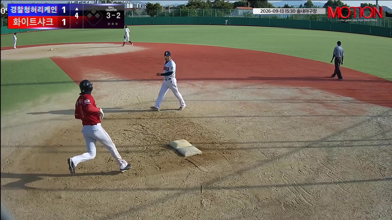 정태민(1번, 경찰청허리케인) 홈런 클립 | vs 화이트샤크 | 9/13 (솔내야구장)