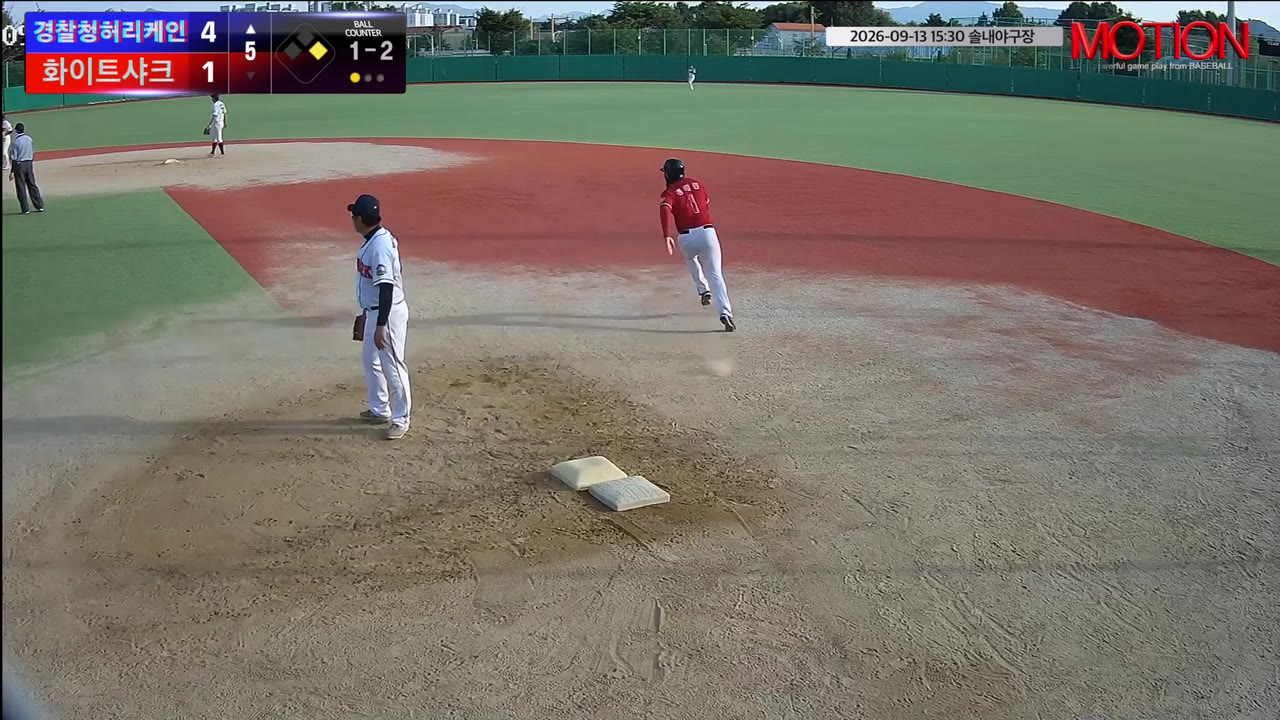 정태민(1번, 경찰청허리케인) 2루타 클립 | vs 화이트샤크 | 9/13 (솔내야구장)