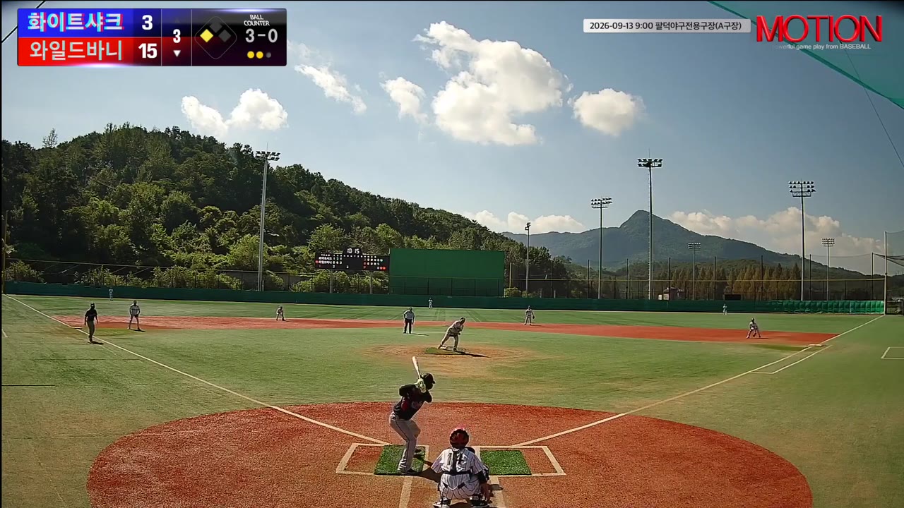 조명운(7번, 와일드바니) 볼넷 클립 | vs 화이트샤크 | 9/13 (팔덕야구전용구장(A구장))