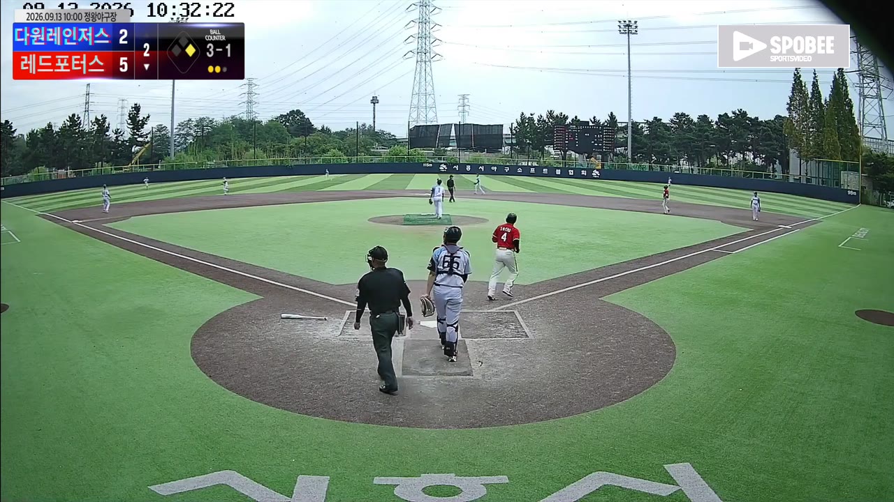 조정호(4번, 레드포터스) 실책 클립 | vs 다원레인저스 | 9/13 (정왕야구장)