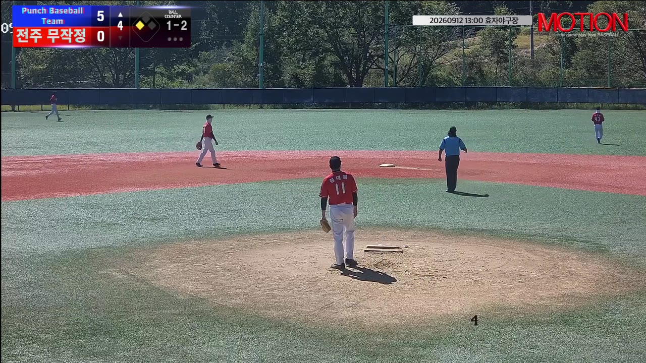 김희성(3번, Punch Baseball Team) 희생플라이 클립 | vs 전주 무작정 | 9/12 (효자야구장)