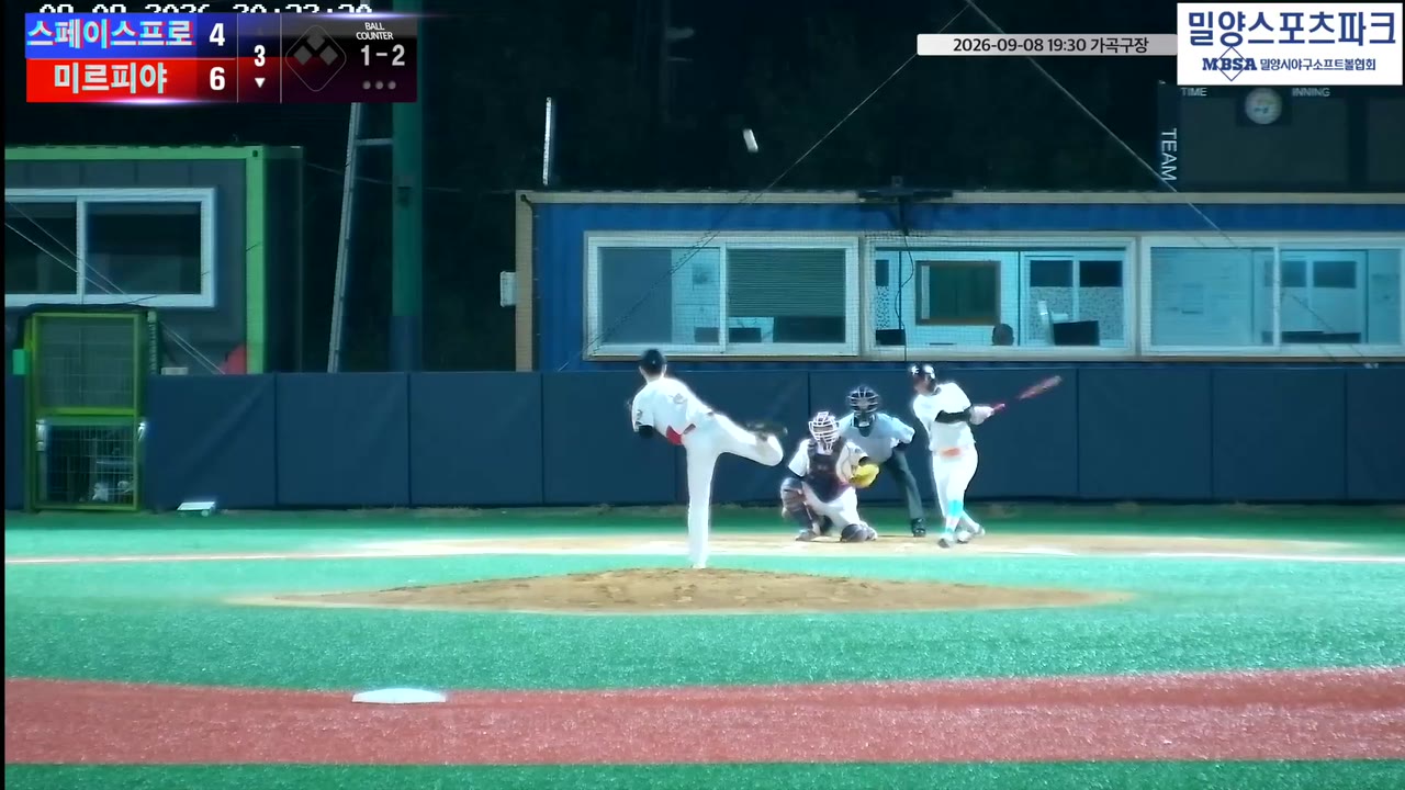 김동건(1번, 미르피야) 2루타 클립 | vs 스페이스프로 | 9/8 (가곡구장)