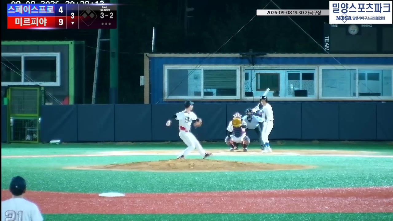 김상우(78번, 미르피야) 볼넷 클립 | vs 스페이스프로 | 9/8 (가곡구장)