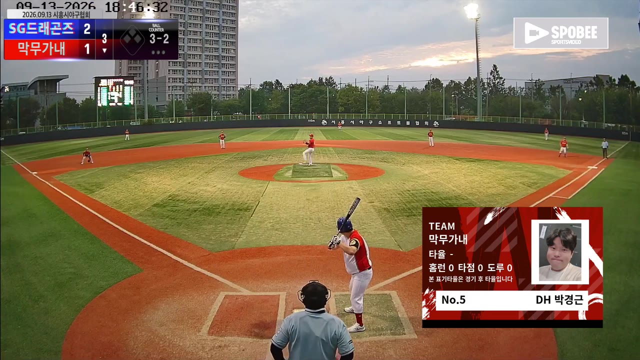 막무가내, 7회 말 균형 깨고 SG드래곤즈에 5-4 승리
