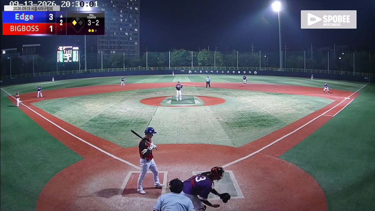 임윤복(50번, Edge) 볼넷 클립 | vs BIGBOSS | 9/13 (소망야구장)