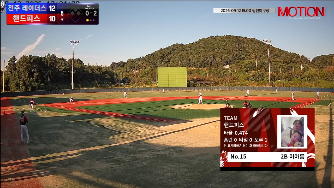 이아름(15번, 핸드피스) 1루타 클립 | vs 전주 레이더스 | 9/12 (필연야구장)