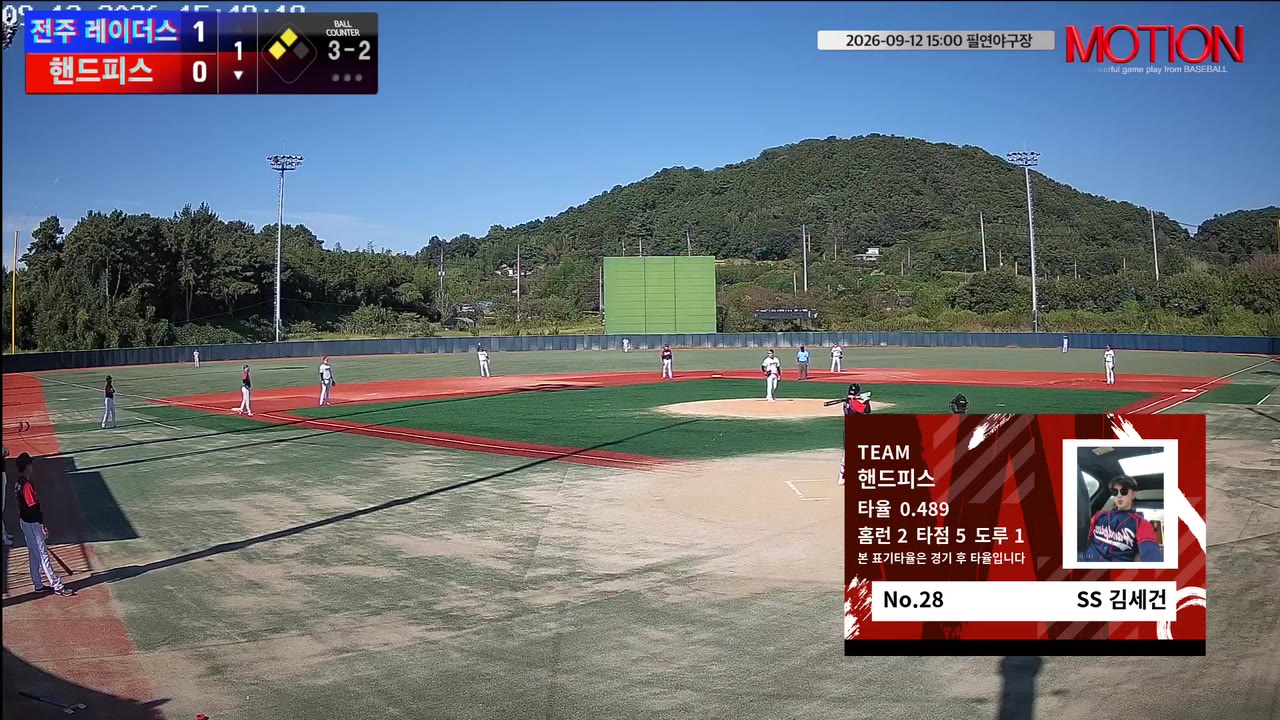 김세건(28번, 핸드피스) 볼넷 클립 | vs 전주 레이더스 | 9/12 (필연야구장)