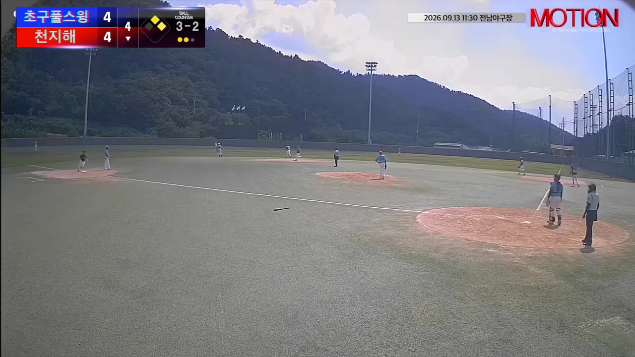 정빈(35번, 천지해) 3루타 클립 | vs 초구풀스윙 | 9/13 (전남야구장)