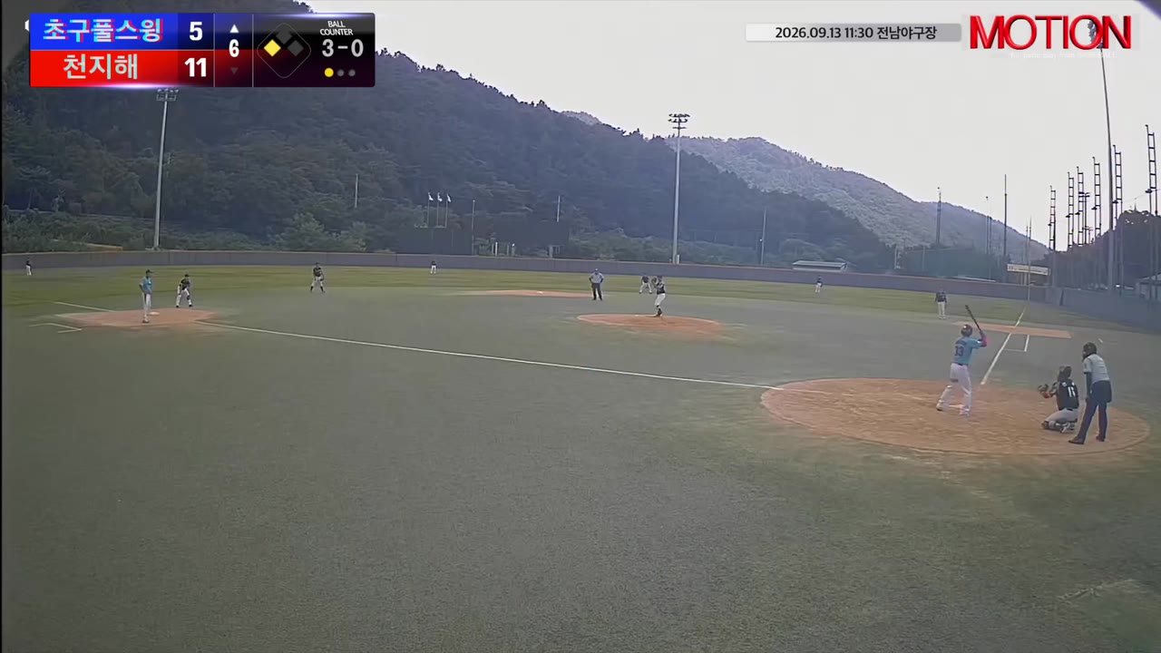 정우현(33번, 초구풀스윙) 1루타 클립 | vs 천지해 | 9/13 (전남야구장)