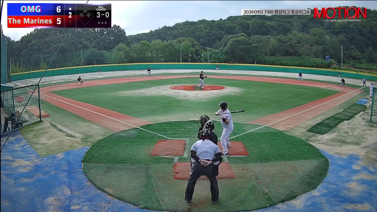 강성관(34번, OMG) 볼넷 클립 | vs The Marines | 9/12 (고촌 야구장)