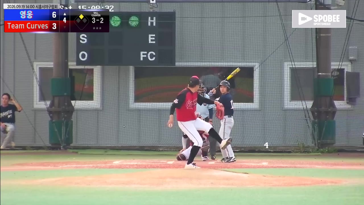 이승철(13번, 영웅) 볼넷 클립 | vs Team Curves | 9/19 (에코피아야구장)