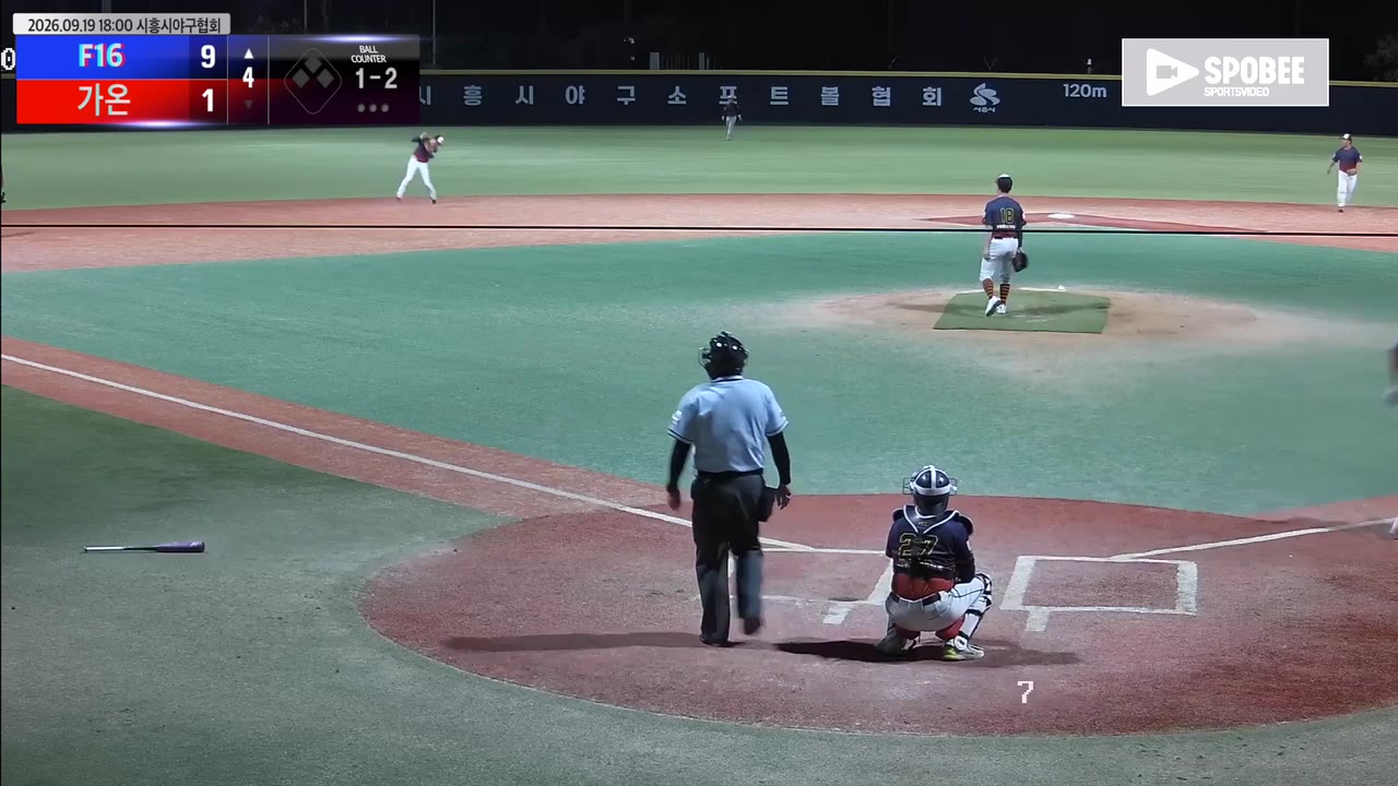 조우진(32번, F16) 실책 클립 | vs 가온 | 9/19 (에코피아야구장)