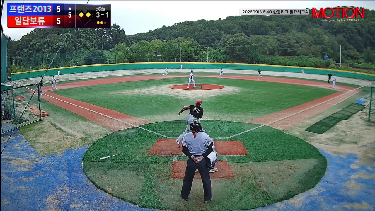 정민기(51번, 프랜즈2013) 1루타 클립 | vs 일단보류 | 9/13 (고촌 야구장)