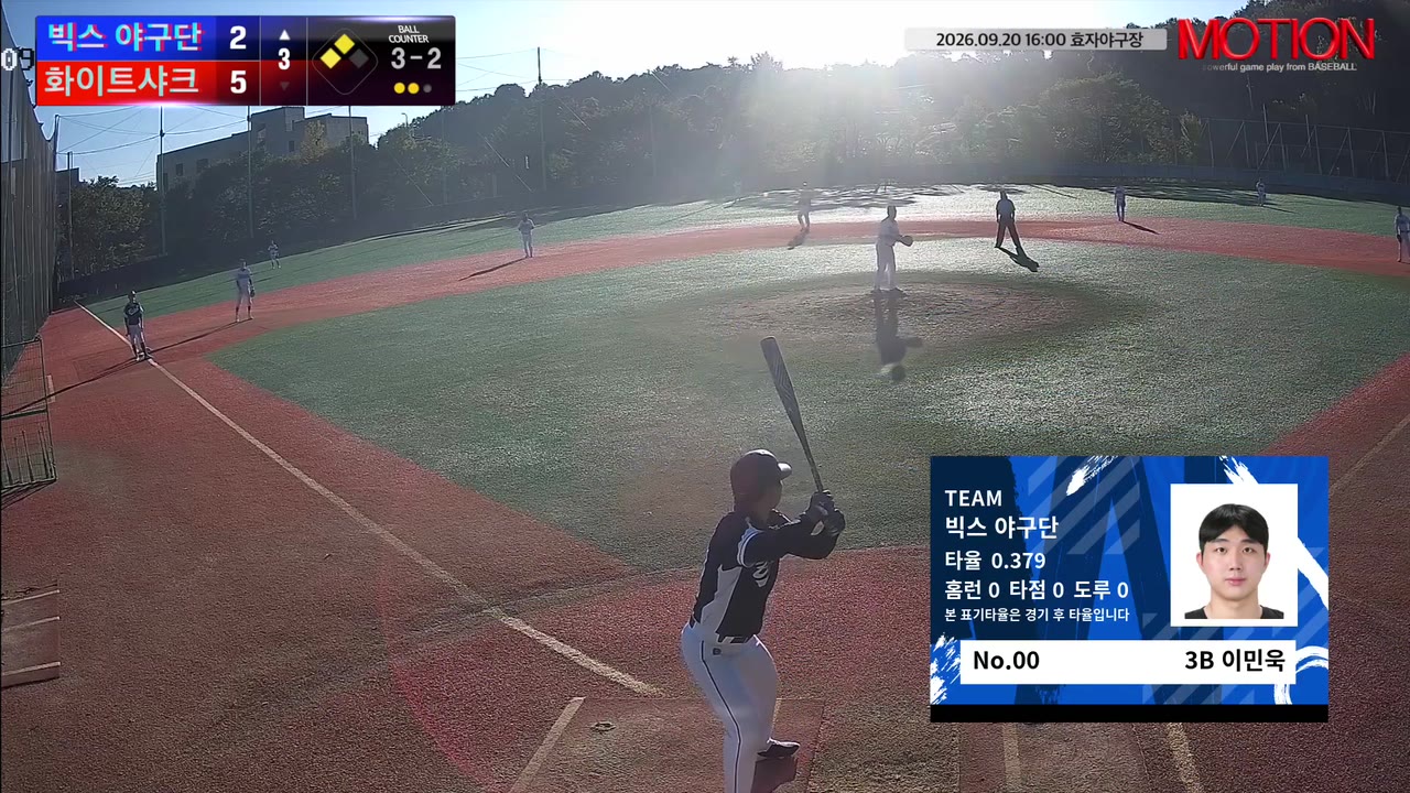 이민욱(0번, 빅스 야구단) 실책 클립 | vs 화이트샤크 | 9/20 (효자야구장)