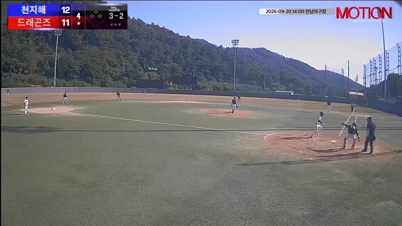 김형주(9번, 드래곤즈) 낫아웃 클립 | vs 천지해 | 9/20 (전남야구장)