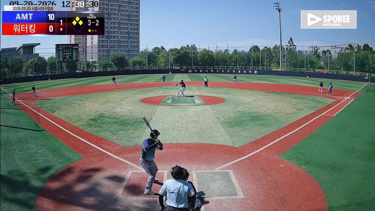 장복현(36번, 워터킹) 볼넷 클립 | vs AMT | 9/20 (소망야구장)