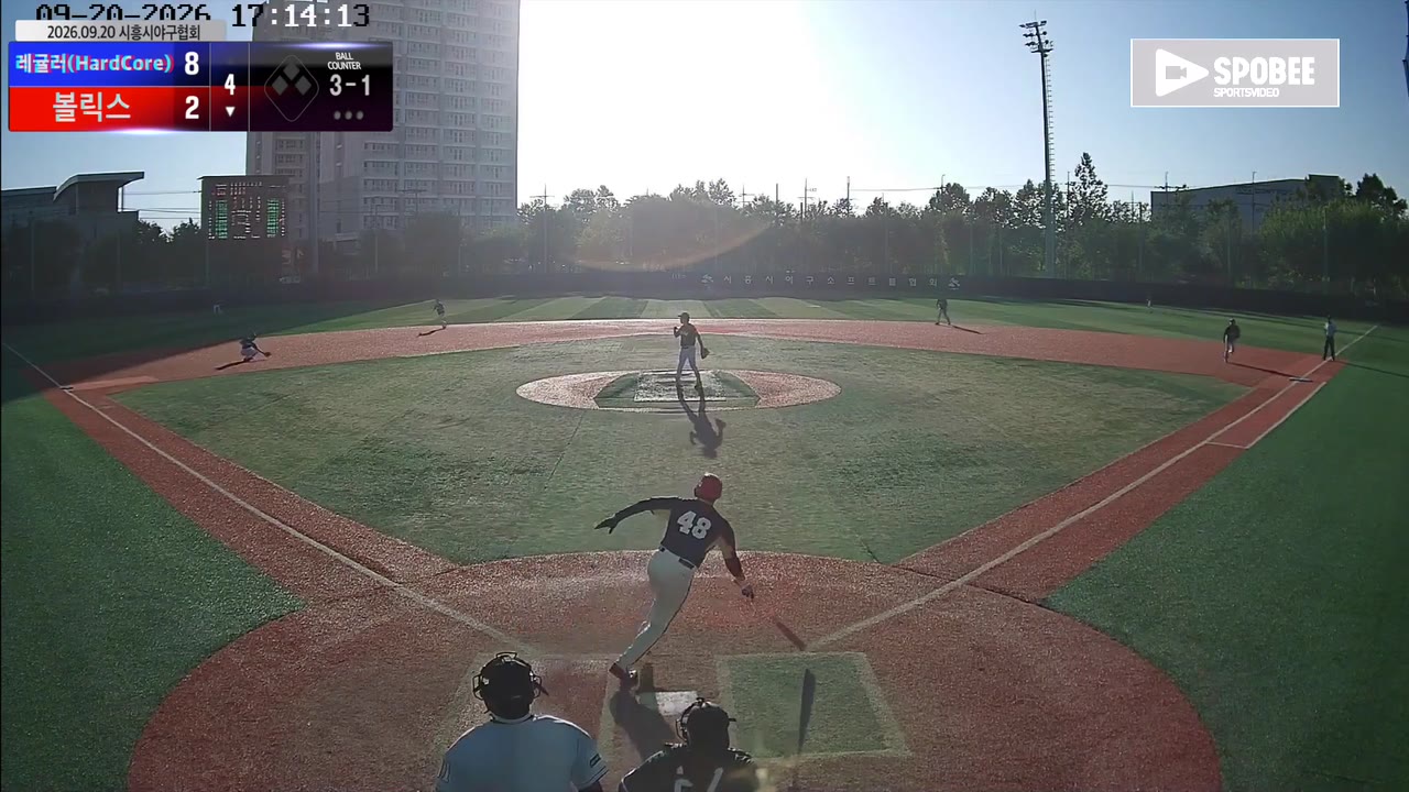 장시형(48번, 볼릭스) 1루타 클립 | vs 레귤러(HardCore) | 9/20 (소망야구장)