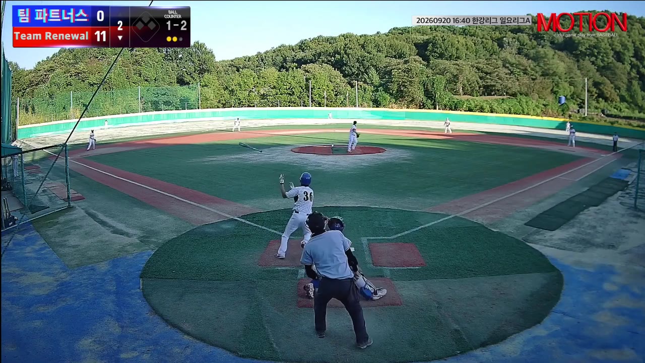 문성찬(36번, Team Renewal) 2루타 클립 | vs 팀 파트너스 | 9/20 (고촌 야구장)