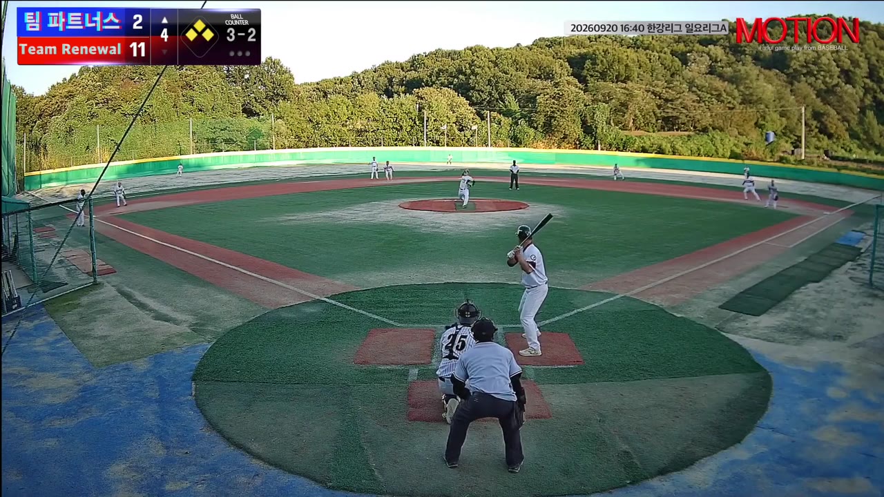 김성섭(12번, 팀 파트너스) 사구 클립 | vs Team Renewal | 9/20 (고촌 야구장)
