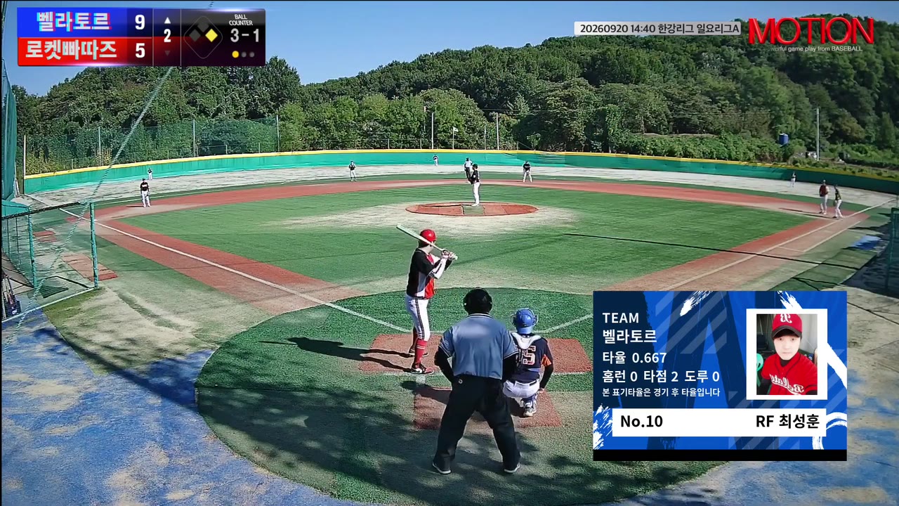 최성훈(10번, 벨라토르) 볼넷 클립 | vs 로켓빠따즈 | 9/20 (고촌 야구장)