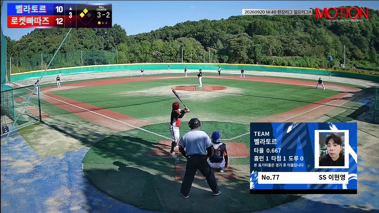 이현영(77번, 벨라토르) 볼넷 클립 | vs 로켓빠따즈 | 9/20 (고촌 야구장)