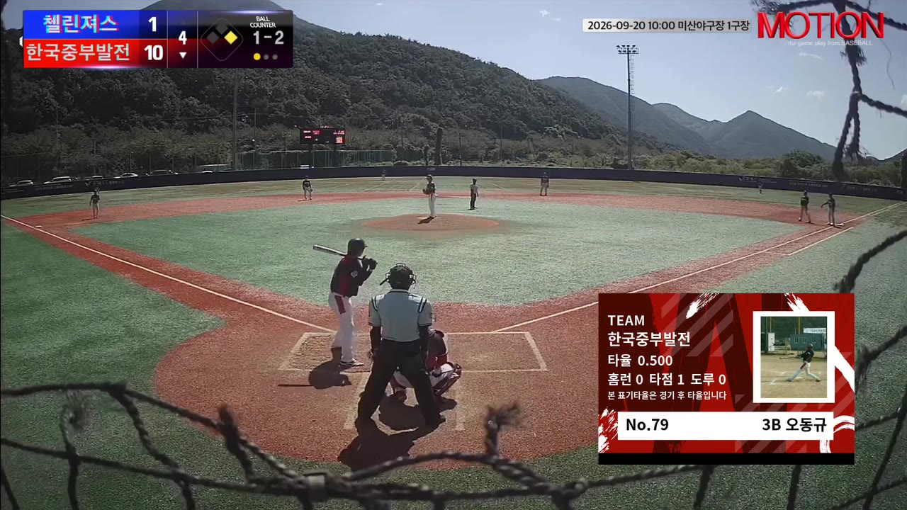 오동규(79번, 한국중부발전) 1루타 클립 | vs 첼린져스 | 9/20 (미산야구장 1구장)