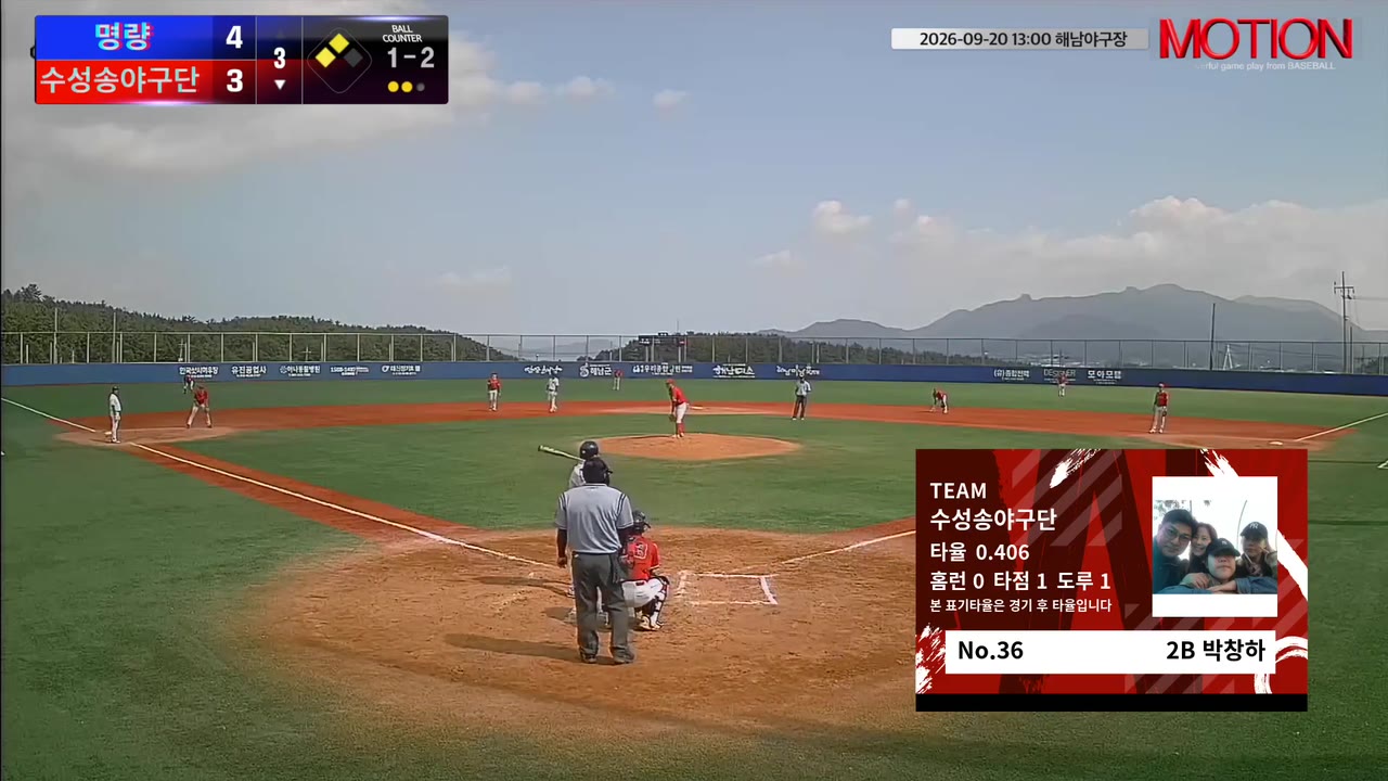 박창하(36번, 수성송야구단) 1루타 클립 | vs 명량 | 9/20 (해남야구장)