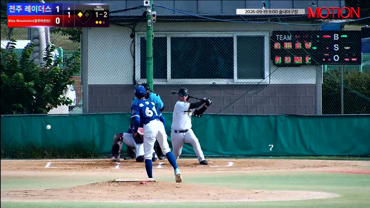 김태원(90번, 전주 레이더스) 2루타 클립 | vs Blue Mountains(블루마운틴) | 9/19 (솔내야구장)