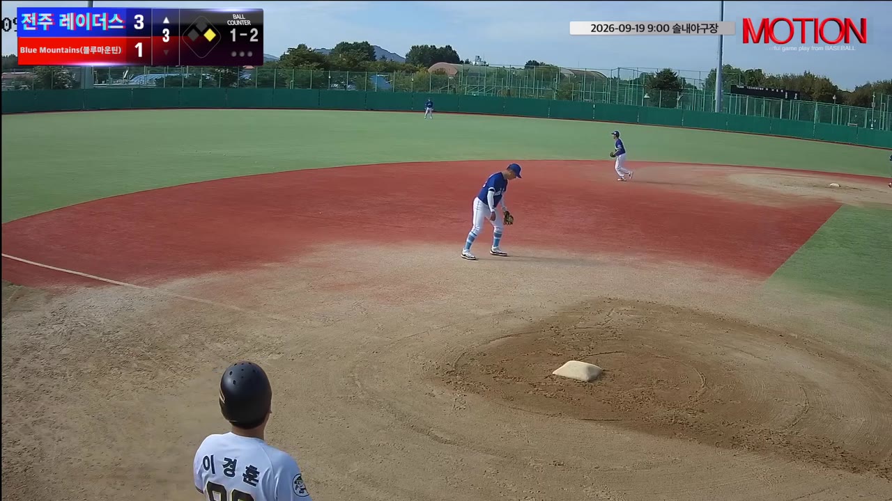 김태원(90번, 전주 레이더스) 1루타 클립 | vs Blue Mountains(블루마운틴) | 9/19 (솔내야구장)