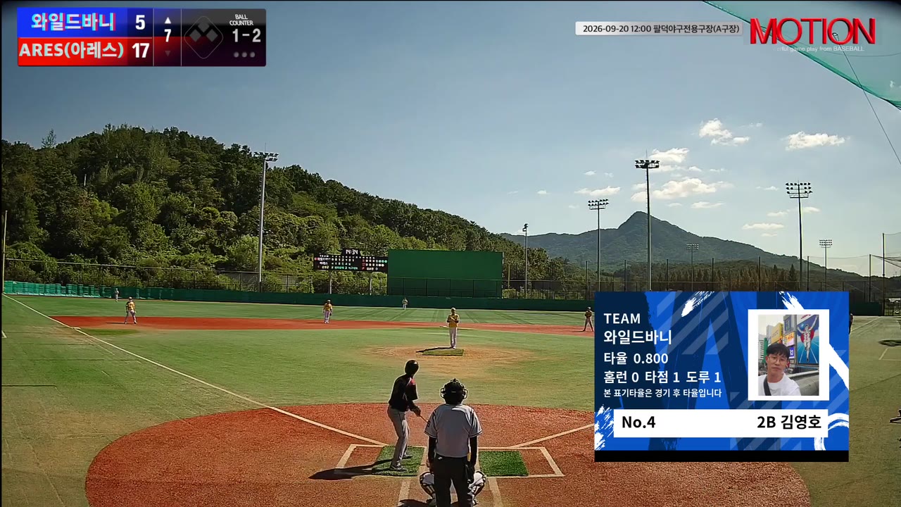 김영호(4번, 와일드바니) 1루타 클립 | vs ARES(아레스) | 9/20 (팔덕야구전용구장(A구장))
