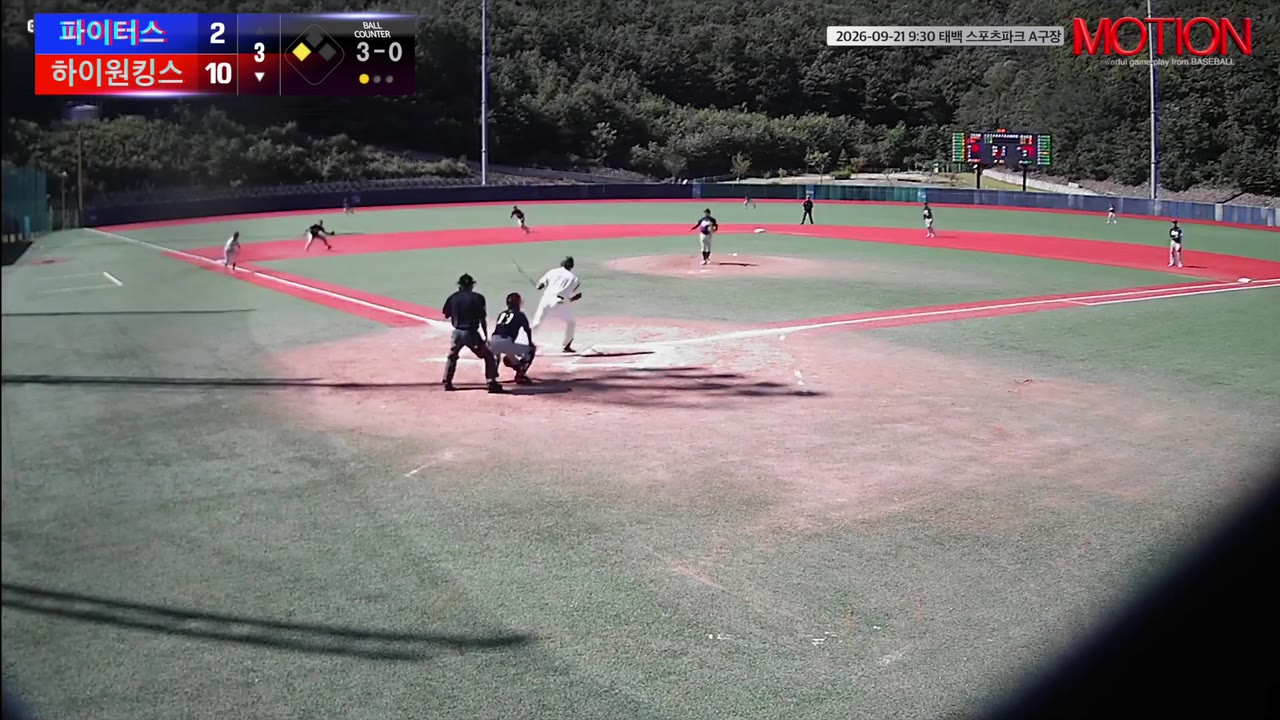 박재홍(9번, 하이원킹스) 1루타 클립 | vs 파이터스 | 9/21 (태백 스포츠파크 A구장)