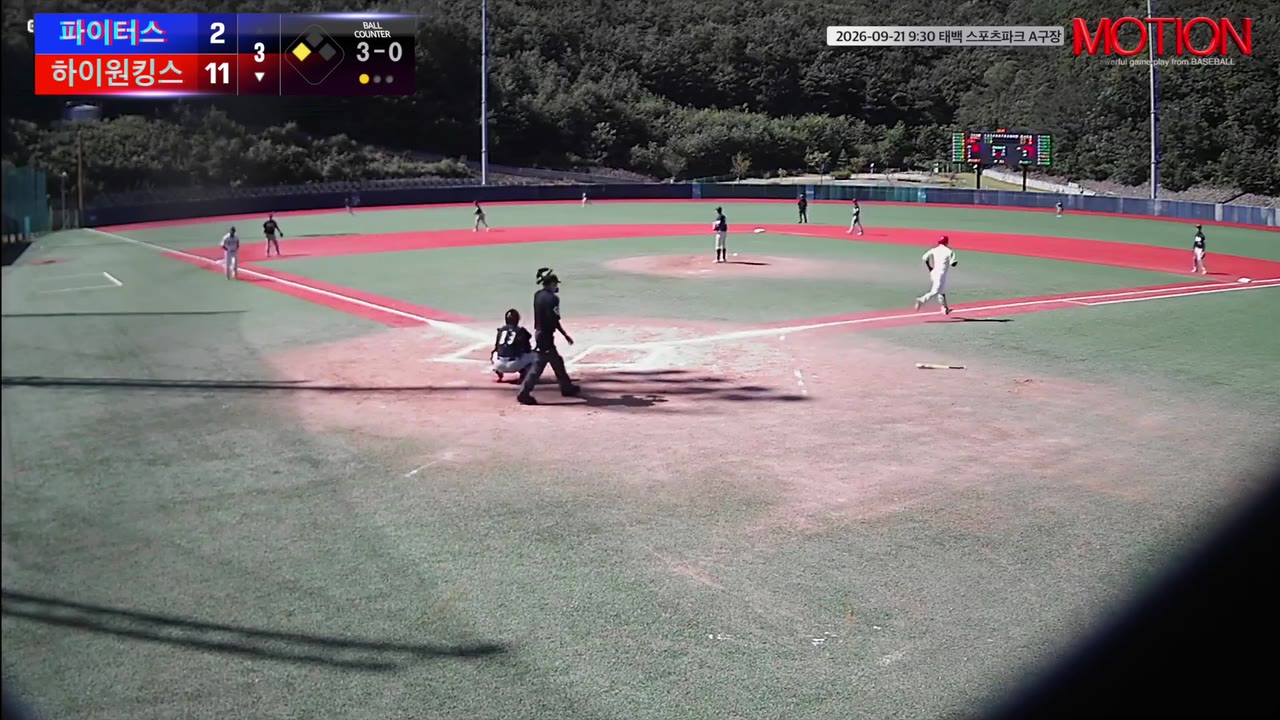 박영우(51번, 하이원킹스) 1루타 클립 | vs 파이터스 | 9/21 (태백 스포츠파크 A구장)