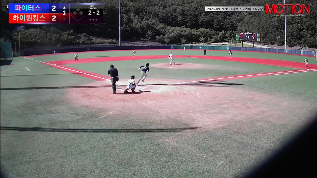 김민찬(21번, 파이터스) 땅볼 클립 | vs 하이원킹스 | 9/21 (태백 스포츠파크 A구장)
