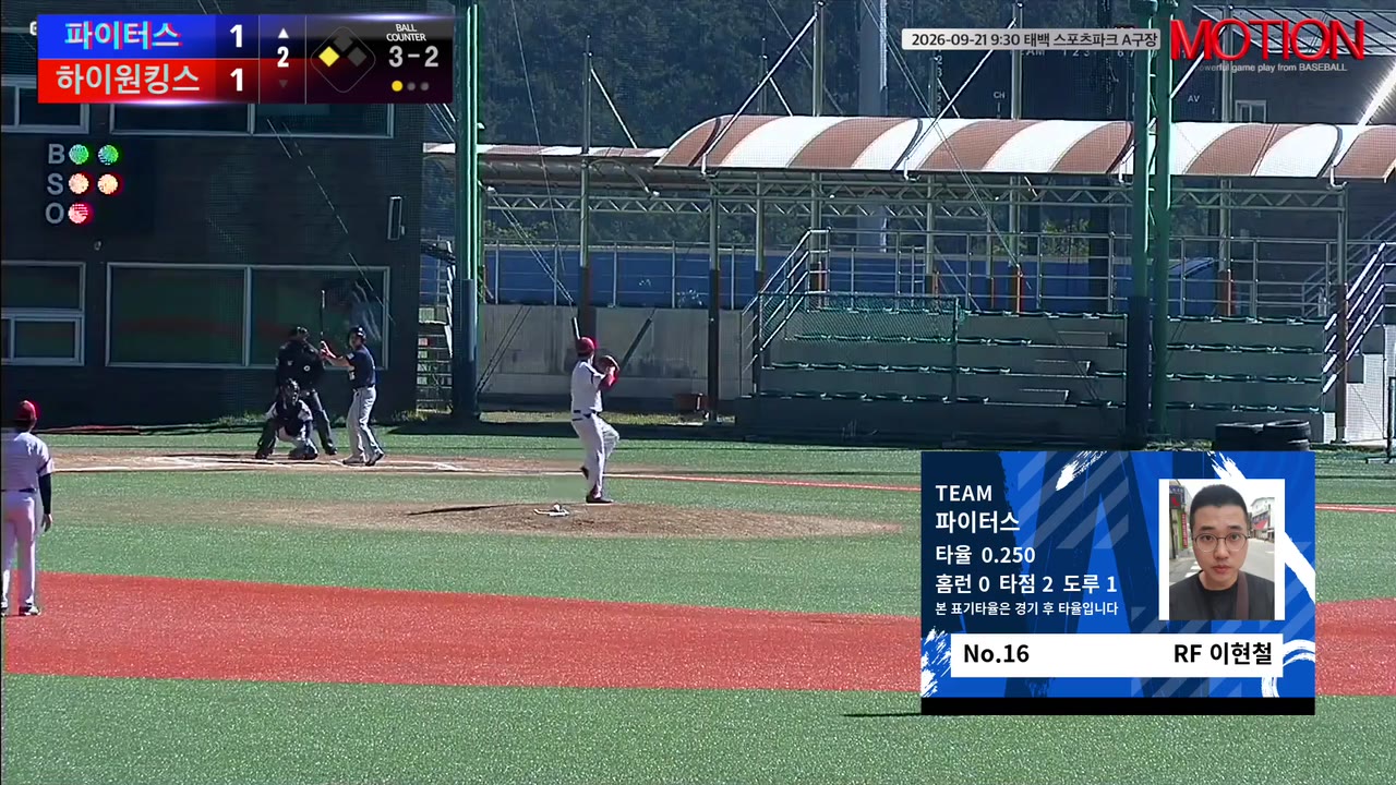 파이터스 주요 플레이 모음 | vs 하이원킹스 | 9/21 (태백 스포츠파크 A구장)