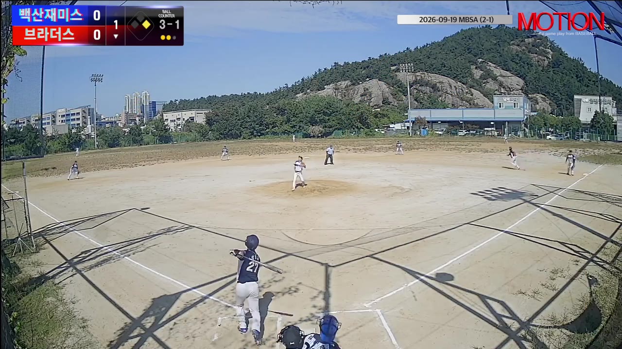 임명규(27번, 브라더스) 2루타 클립 | vs 백산재미스 | 9/19 (2구장)