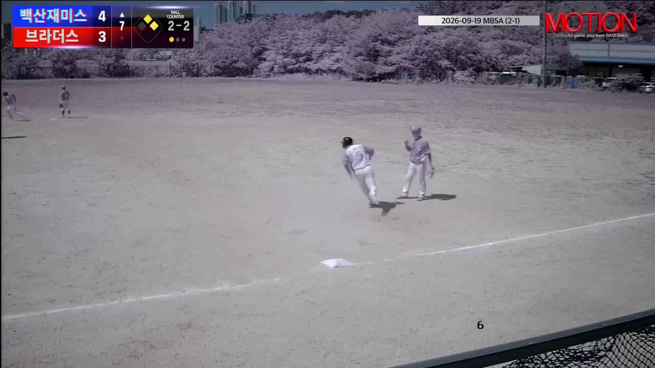 김정호(5번, 백산재미스) 3루타 클립 | vs 브라더스 | 9/19 (2구장)