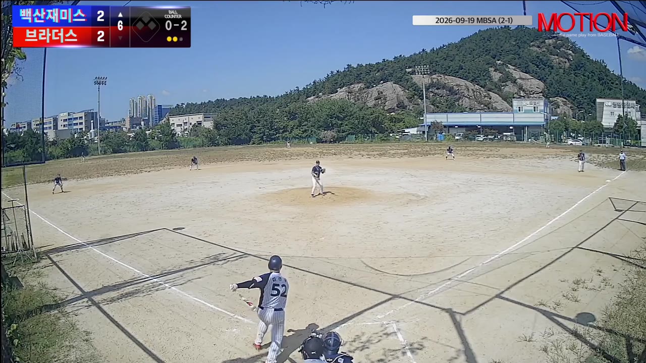 김선우(52번, 백산재미스) 1루타 클립 | vs 브라더스 | 9/19 (2구장)
