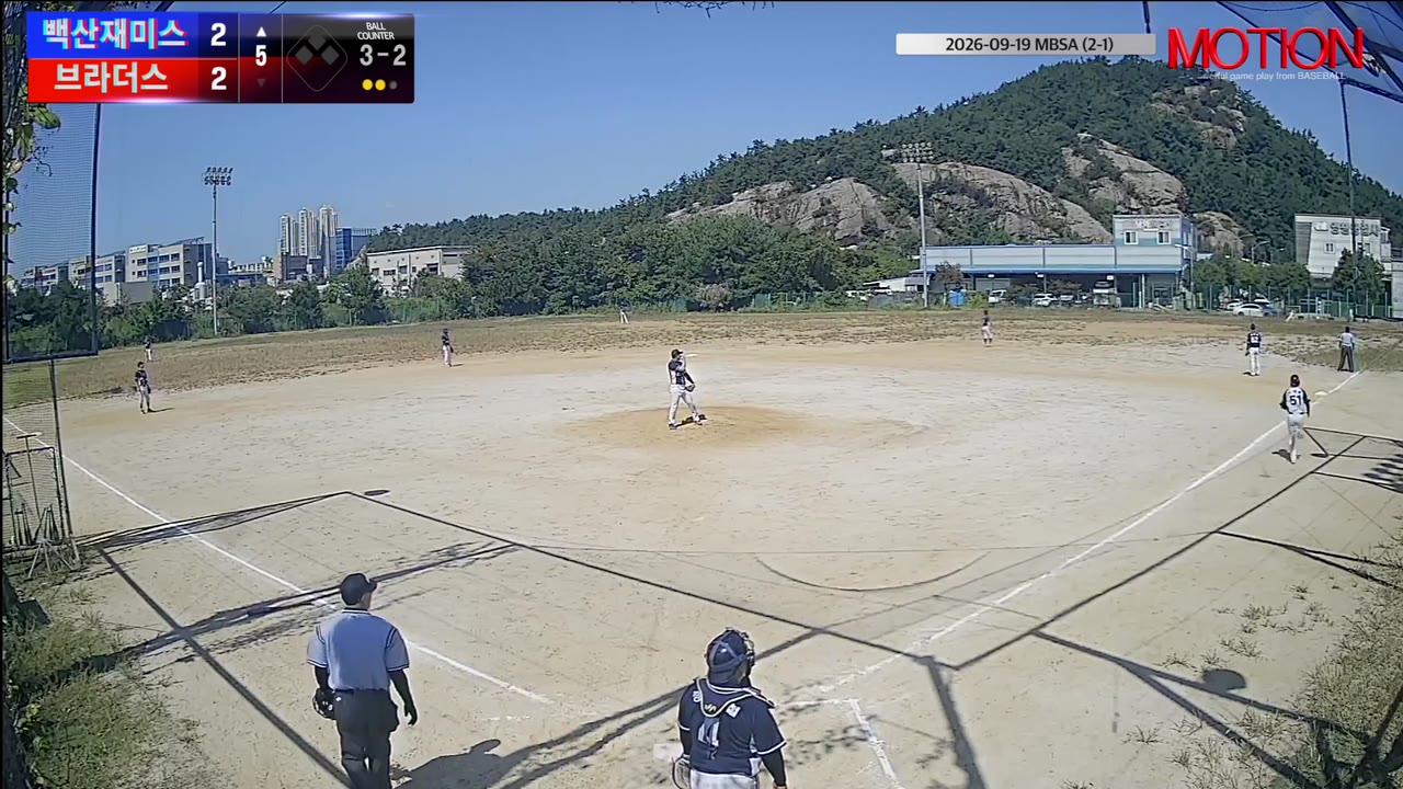 이지환(51번, 백산재미스) 2루타 클립 | vs 브라더스 | 9/19 (2구장)