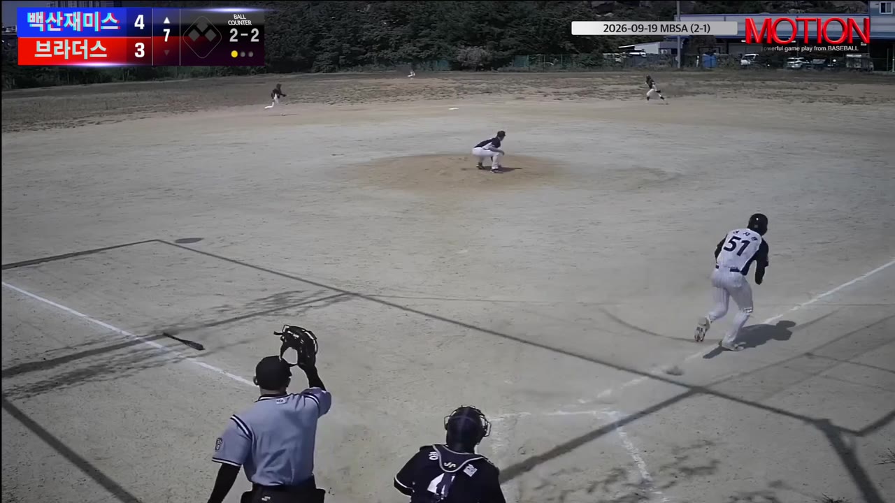 이지환(51번, 백산재미스) 실책 클립 | vs 브라더스 | 9/19 (2구장)