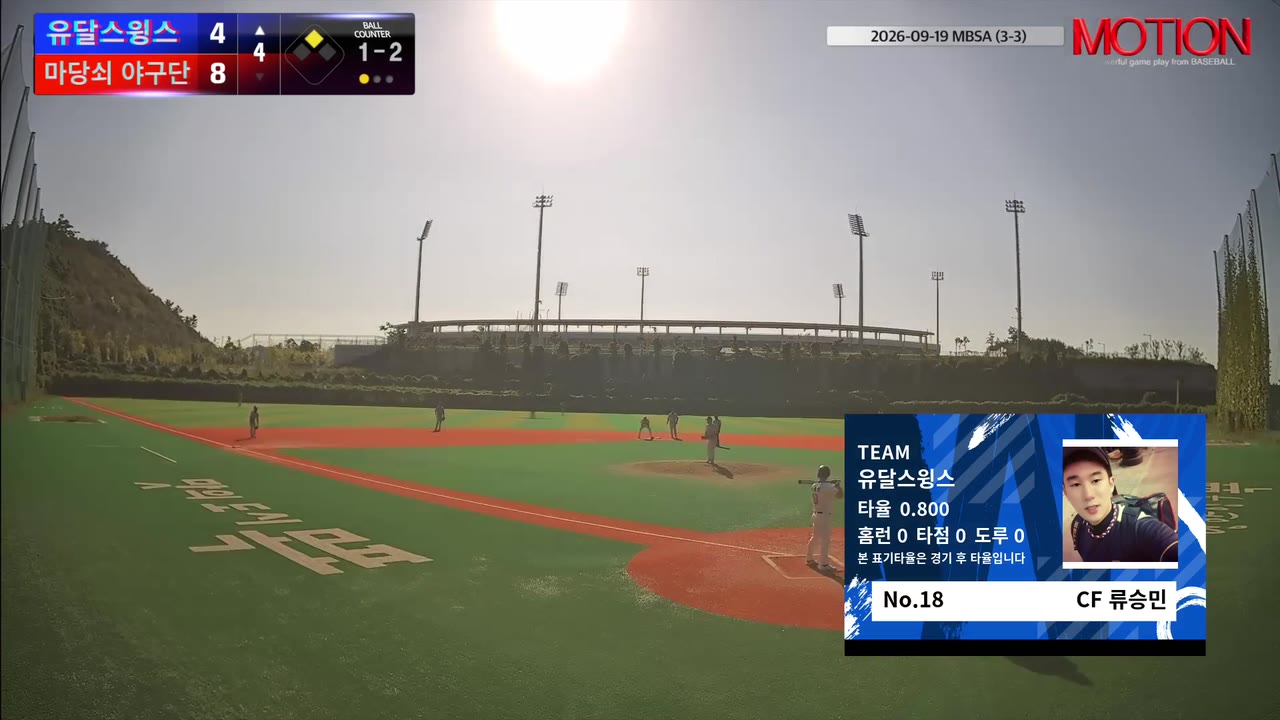 류승민(18번, 유달스윙스) 1루타 클립 | vs 마당쇠 야구단 | 9/19 (신축구장)