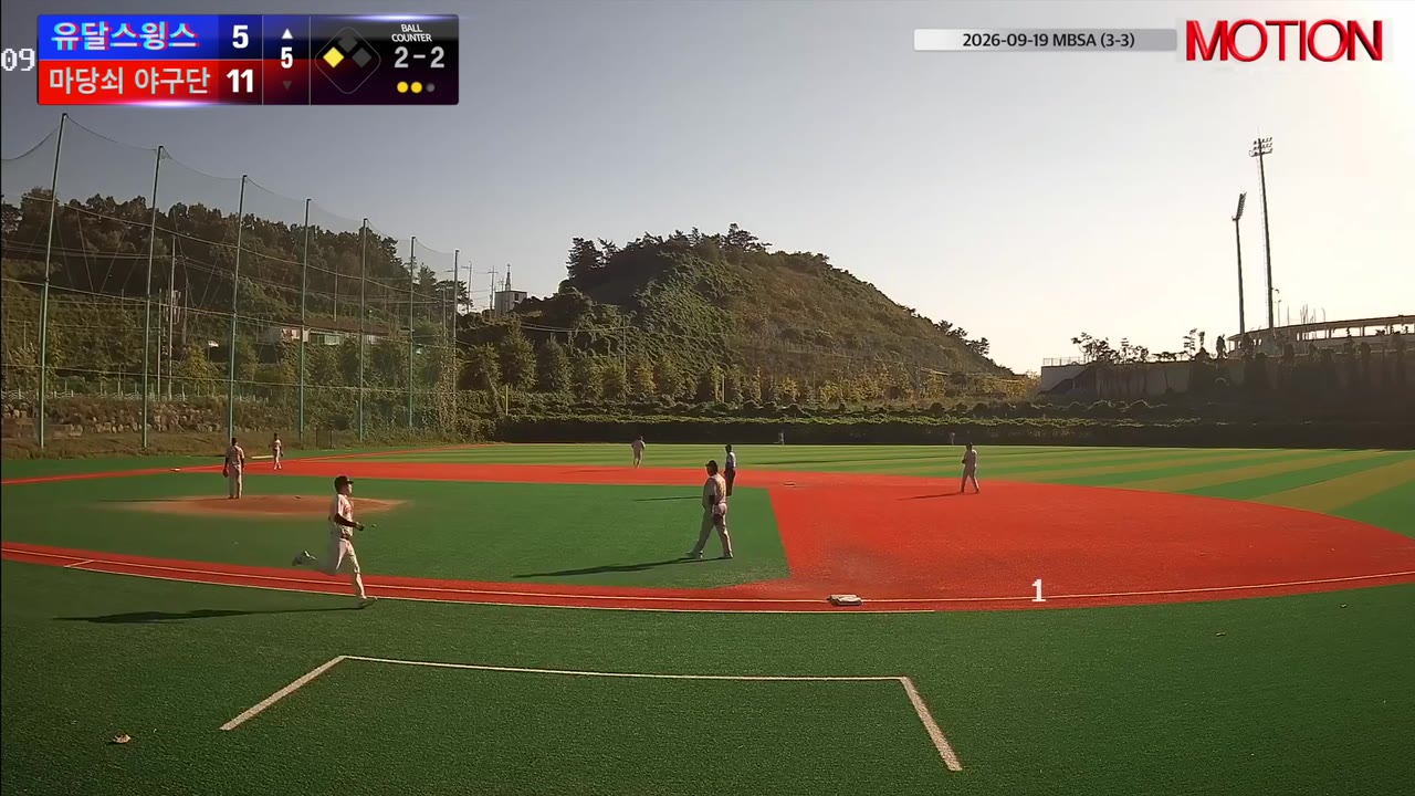 황수빈(6번, 유달스윙스) 2루타 클립 | vs 마당쇠 야구단 | 9/19 (신축구장)
