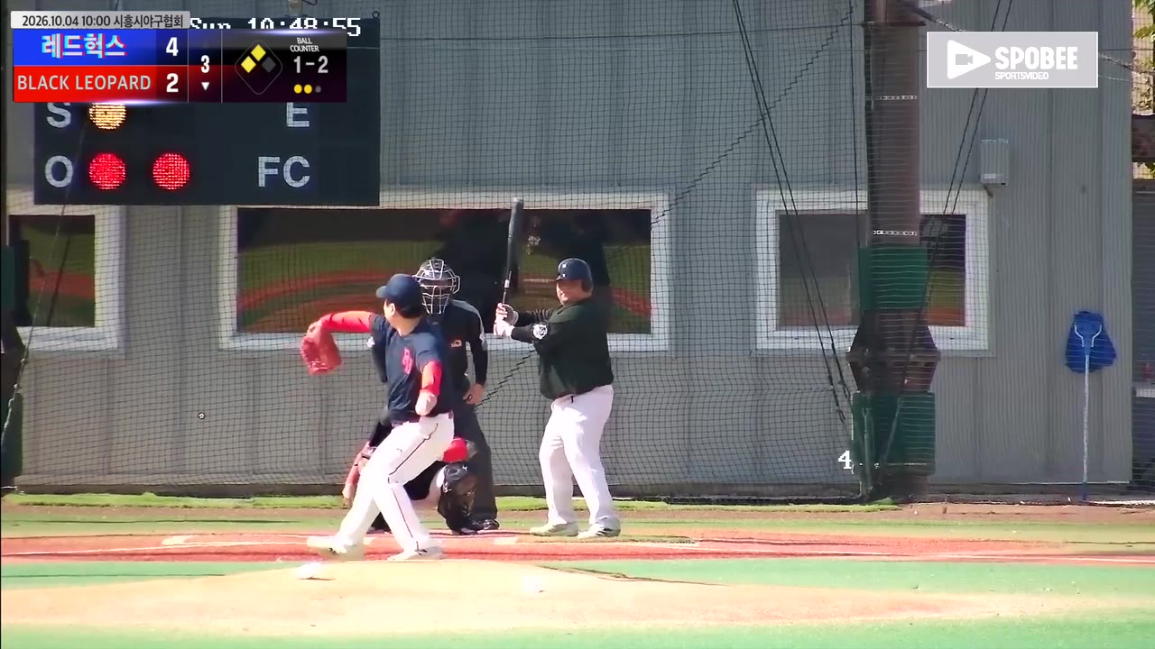 백상훈(1번, BLACK LEOPARD) 실책 클립 | vs 레드헉스 | 10/4 (에코피아야구장)