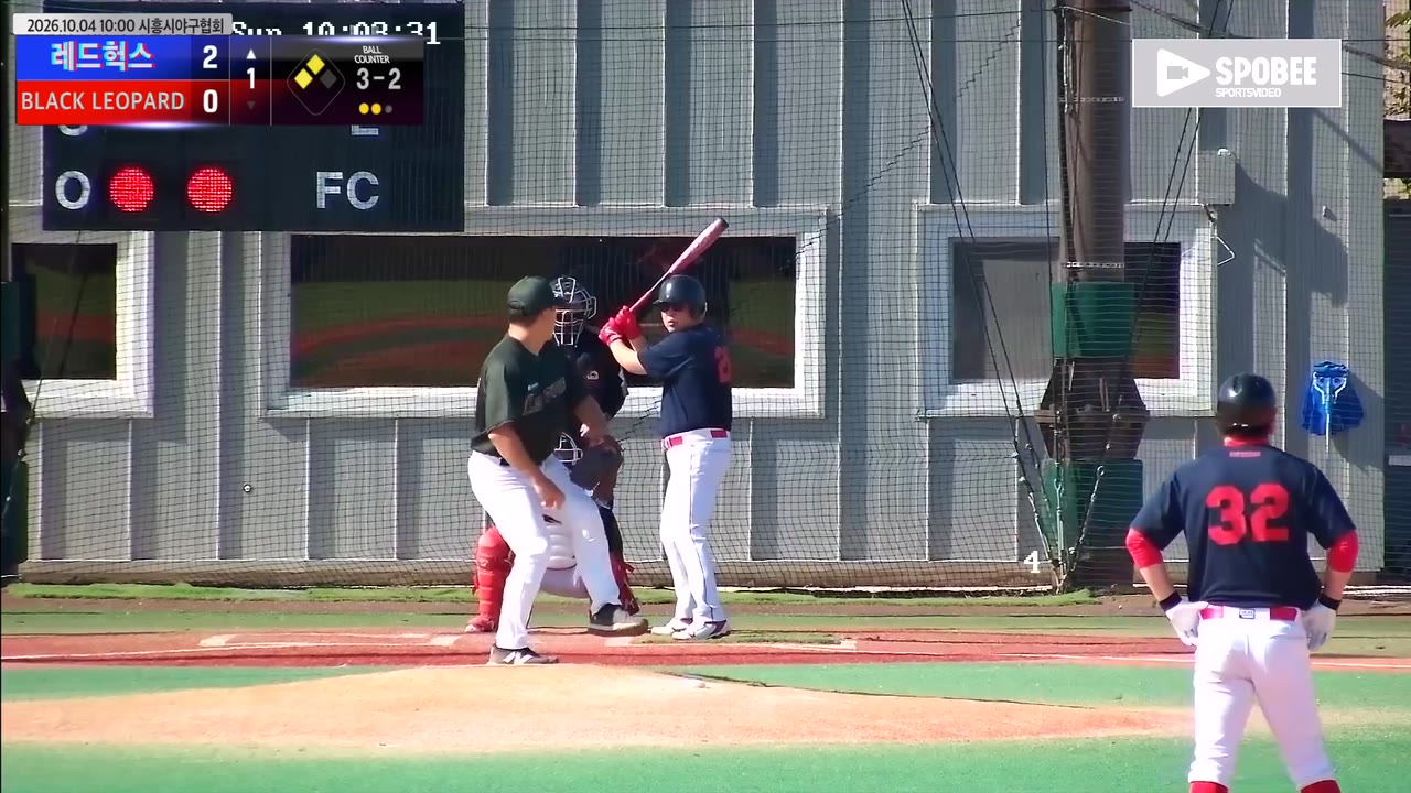 신상현(26번, 레드헉스) 사구 클립 | vs BLACK LEOPARD | 10/4 (에코피아야구장)