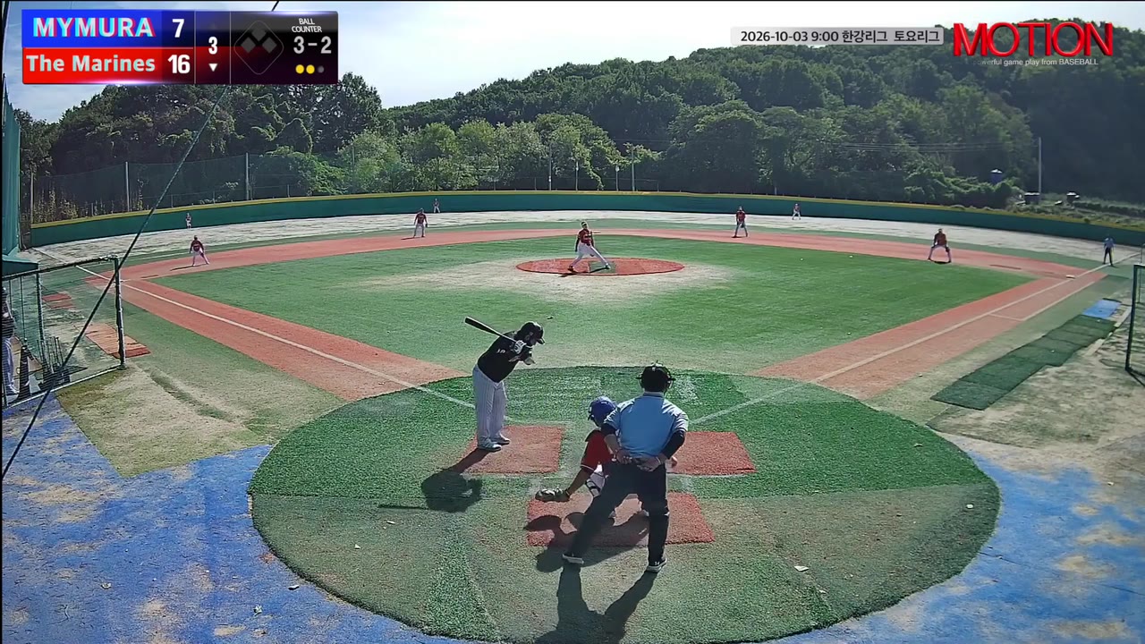 백승호(18번, The Marines) 볼넷 클립 | vs MYMURA | 10/3 (고촌 야구장)