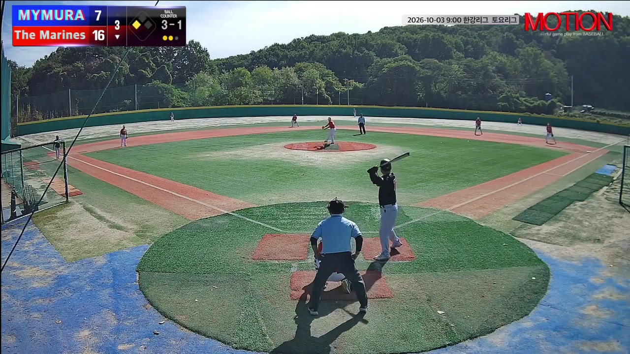 이주찬(77번, The Marines) 볼넷 클립 | vs MYMURA | 10/3 (고촌 야구장)