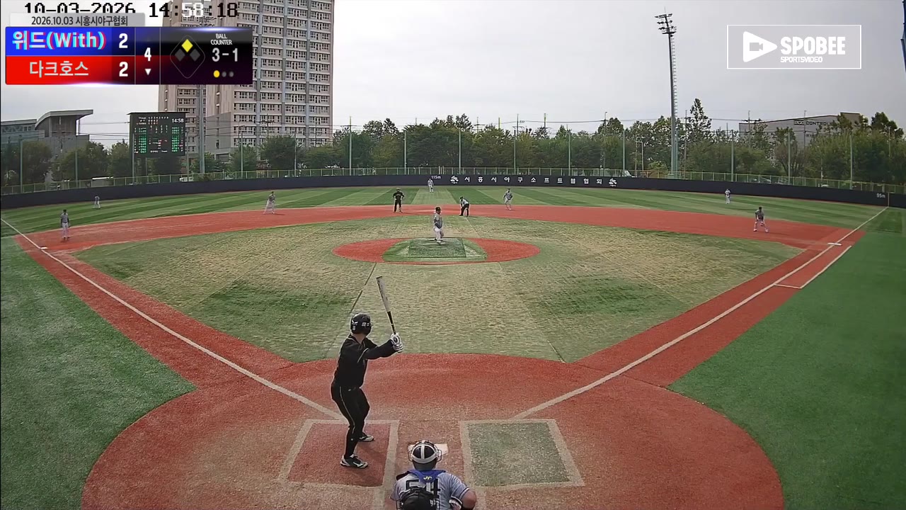 정종태(32번, 다크호스) 볼넷 클립 | vs 위드(With) | 10/3 (소망야구장)